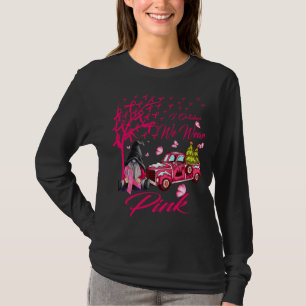 In October We Wear Pink Gnome Truck Breast Cancer T-Shirt