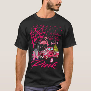 In October We Wear Pink Gnome Truck Breast Cancer T-Shirt