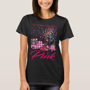 In October We Wear Pink Gnome Truck Pumpkin Skull T-Shirt