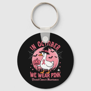 In October We Wear Pink Goose Breast Cancer Awaren Key Ring