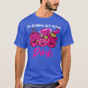 In October We Wear Pink Halloween Pumpkin Ribbon A T-Shirt