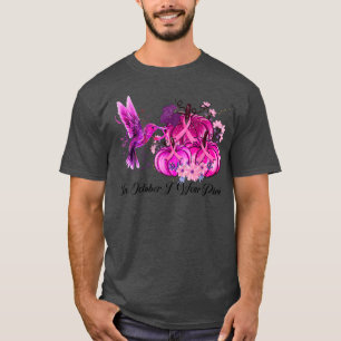 In October We Wear Pink Hummingbird Breast Cancer  T-Shirt