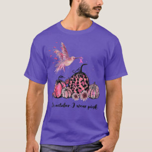In October We Wear Pink Hummingbird Breast Cancer  T-Shirt