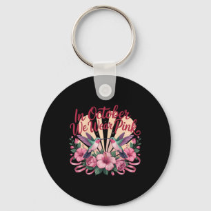 In October We Wear Pink Hummingbird Garden Key Ring