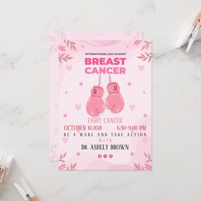 In October we wear pink   Invitation (Front/Back In Situ)