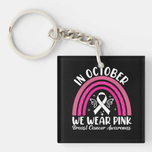 In october we wear pink key ring