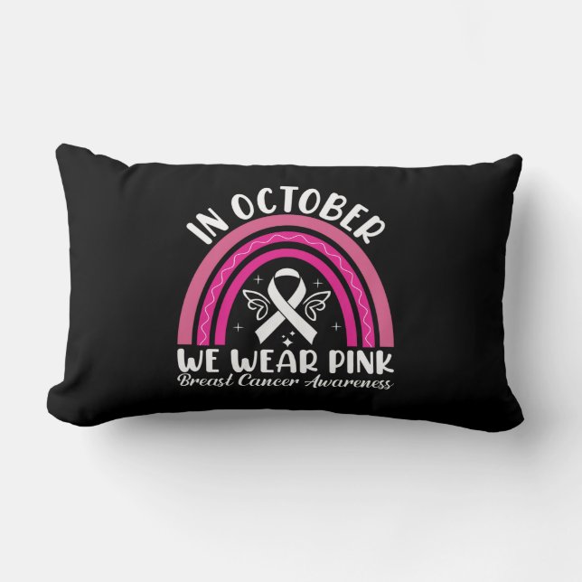 In october we wear pink lumbar cushion (Front)