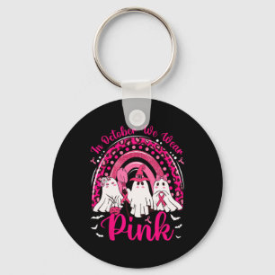 In October We Wear Pink Nurse Ghost Breast Cancer Key Ring