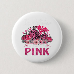 In October We Wear Pink Nurse Life Pumpkin Leopard 6 Cm Round Badge