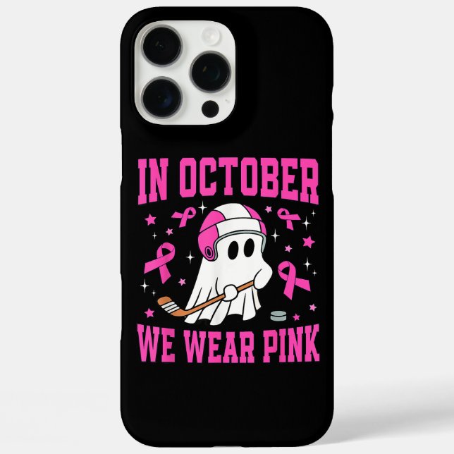 In October We Wear Pink Play Hockey Case-Mate iPhone Case (Back)