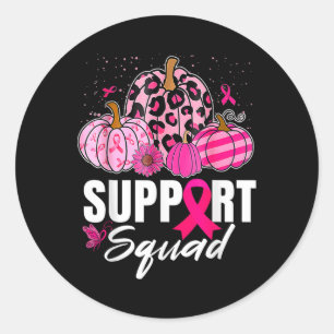 In October We Wear Pink Pumpkin Breast Cancer Awar Classic Round Sticker