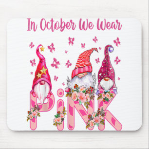 In October We Wear Pink Pumpkin Breast Cancer Hall Mouse Pad