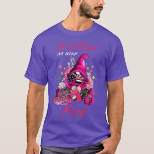 In October We Wear Pink Pumpkin Breast Cancer Hall T-Shirt