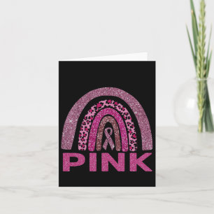 In October We Wear Pink Rainbow Breast Cancer Awar Card