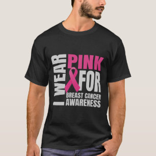 In October We Wear Pink Ribbon Breast Cancer Aware T-Shirt