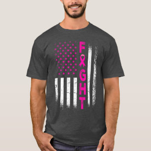 In October we wear pink ribbon breast cancer aware T-Shirt