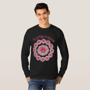 In October We Wear Pink Ribbon Flower  T-Shirt