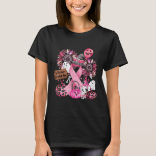 In October We Wear Pink Ribbon Ghost Halloween Bre T-Shirt