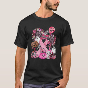 In October We Wear Pink Ribbon Ghost Halloween T-Shirt