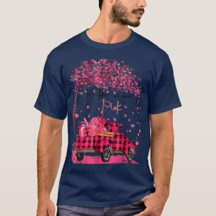 In October We Wear Pink Ribbon Truck Flamingo Brea T-Shirt