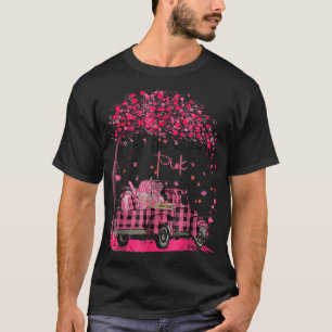 In October We Wear Pink Truck Pumpkin Breast Cance T-Shirt