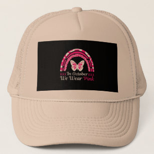in october we wear pink trucker hat