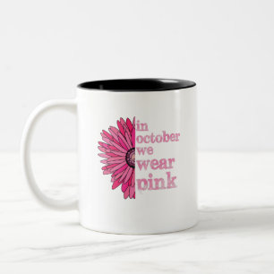 In October We Wear Pink Two-Tone Coffee Mug