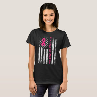 In October we Wear Pink USA Flag 2024 T-shirt