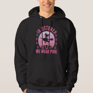 In October We Wear Pink, Witch, Pink Ribbon & Hall Hoodie