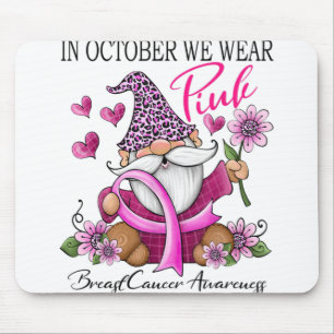 In October We Wear Pink Witche Truck Breast Cancer Mouse Pad
