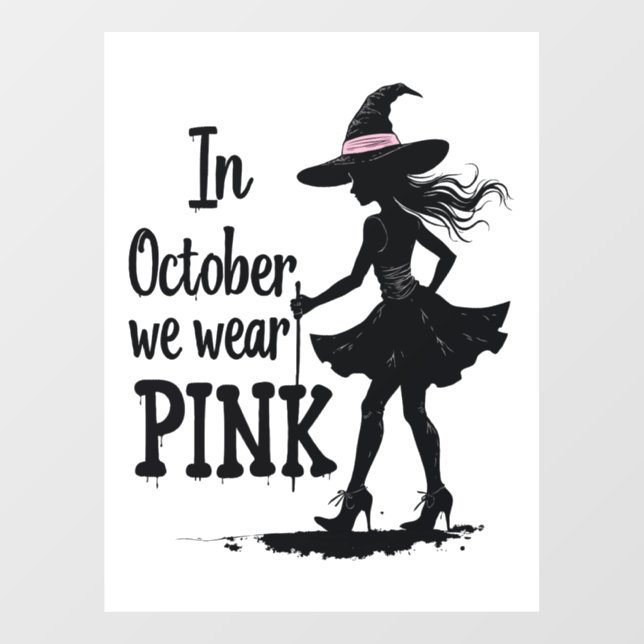 In October We Wear Pink Witches Halloween Party (Sheet)