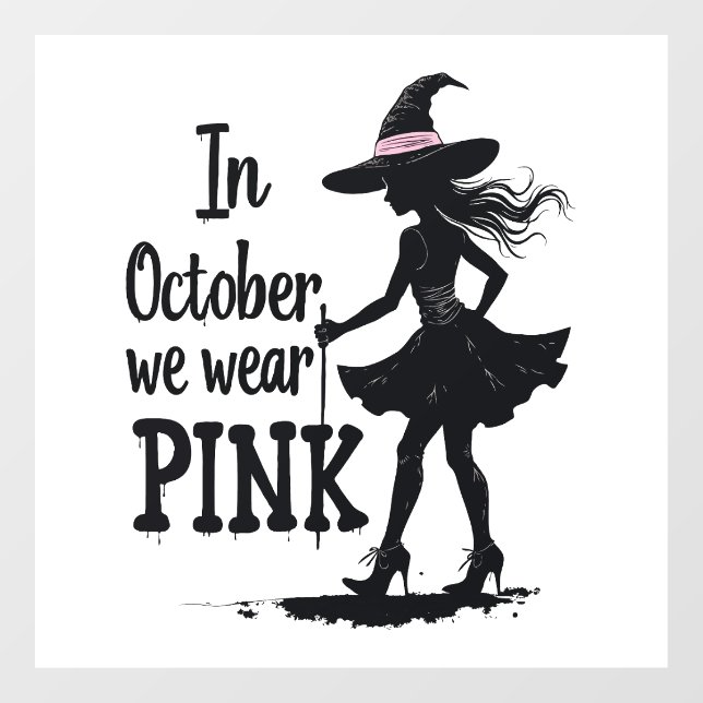 In October We Wear Pink Witches Halloween Party (Sheet)