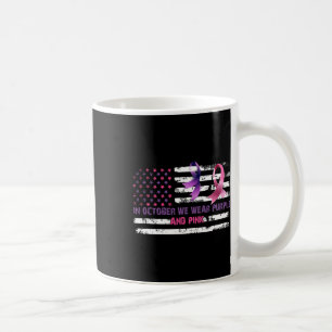 In October We Wear Purple And Pink October Awarene Coffee Mug