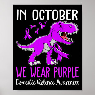 In October We Wear Purple Domestic Violence Ghosit Poster