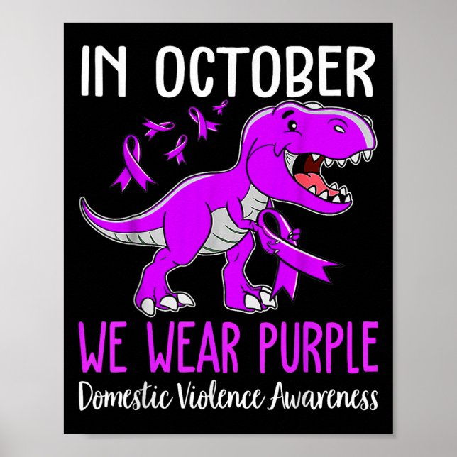 In October We Wear Purple Domestic Violence Ghosit Poster (Front)