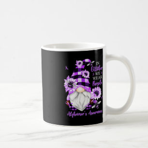 In October We Wear Purple Gnomes Alzheimer Awarene Coffee Mug
