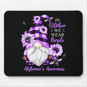 In October We Wear Purple Gnomes Heimerheimer Awar Mouse Pad