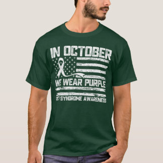 in October We Wear Purple Rett Syndrome Awareness T-Shirt