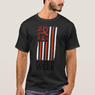 In October We Wear Red Ribbon Week Awareness 2 T-Shirt