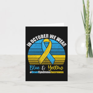 In October We Wear Yellow And Blue Card