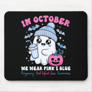 In october wear pink and blue infant loss mouse pad