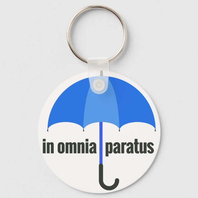 in omnia paratus keychain (Front)