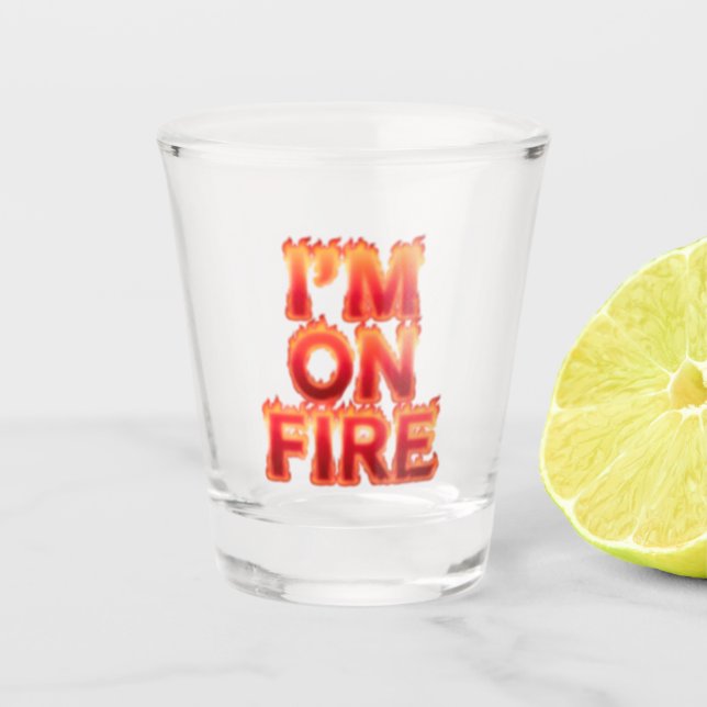 In on fire shot glass (Front)