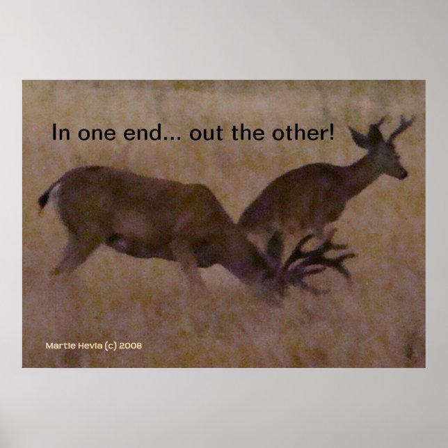 In one end / Out the other - Personalise Poster (Front)