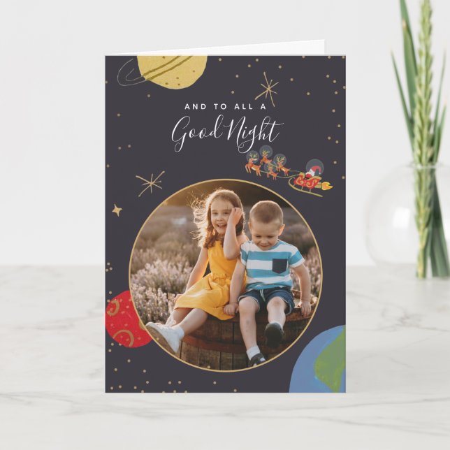 In Orbit Christmas Photo Card (Front)