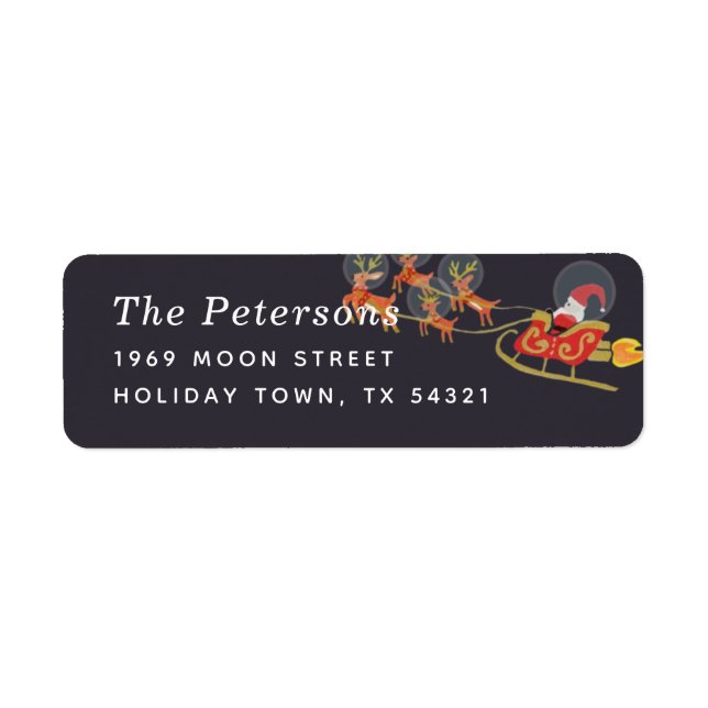In Orbit Christmas Return Address Label (Front)