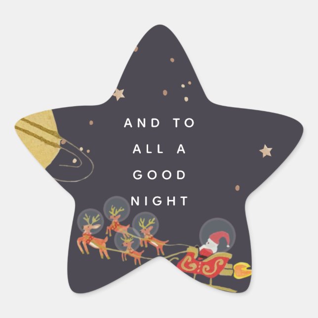 In Orbit Christmas Star Sticker (Front)