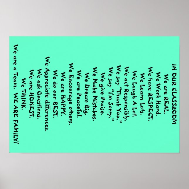 In Our Classroom Poster (Front)