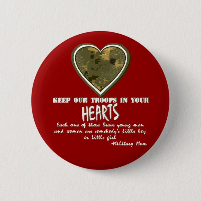 In Our Hearts 6 Cm Round Badge (Front)