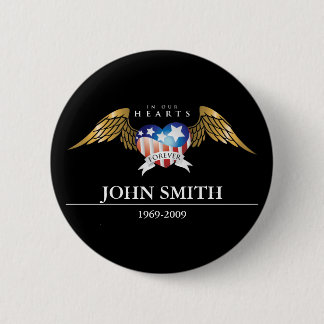 In Our Hearts Forever Customisable 6 Cm Round Badge